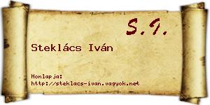 Steklács Iván névjegykártya